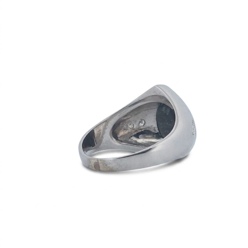 Pear Shape Labradorite and Natural Diamonds (G/SI1 0.1CTW), 14K White Gold