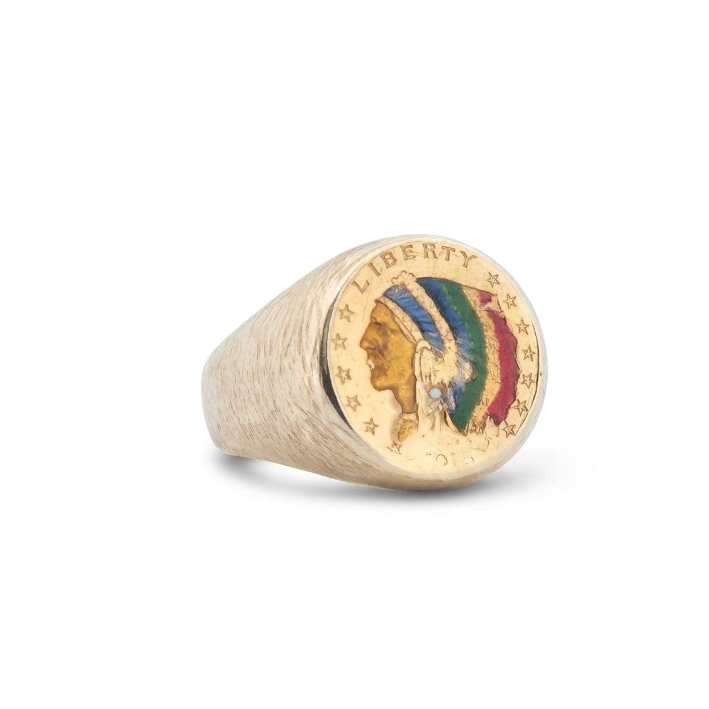1915 $2.50 Liberty Coin Ring 17 Grams