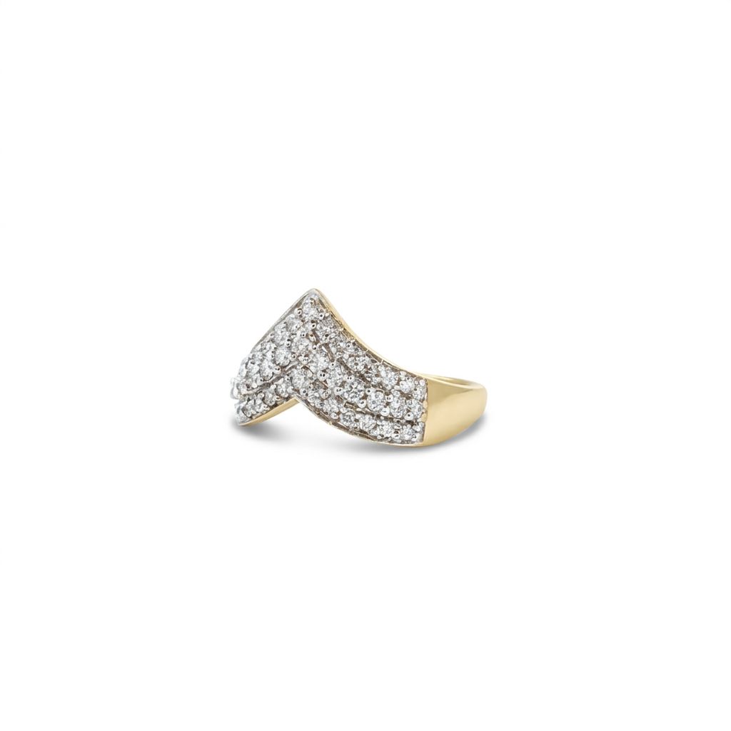 Natural Diamonds (0.50 CTW) Designer Band, Size 7, 14K Yellow Gold