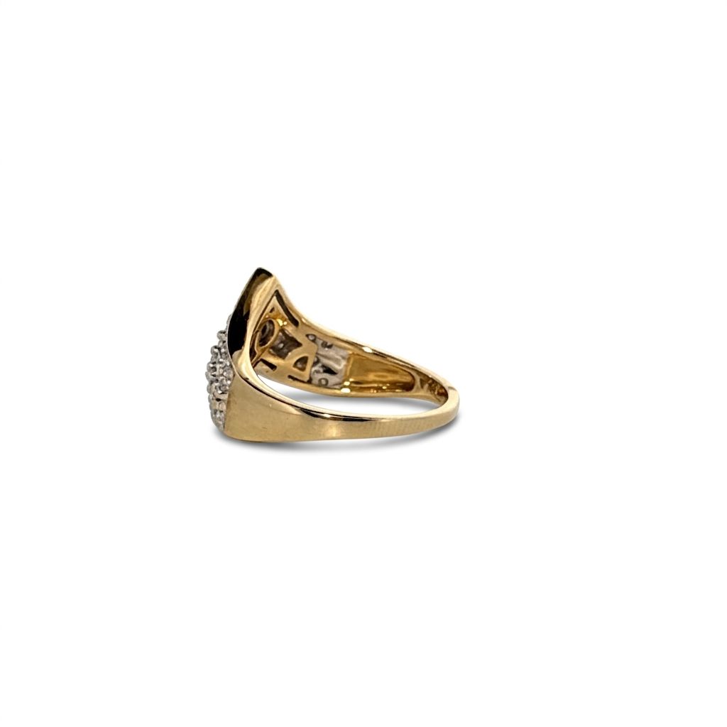 Natural Diamonds (0.50 CTW) Designer Band, Size 7, 14K Yellow Gold