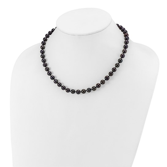 Black Saltwater Akoya Pearl(7-8mm)16"