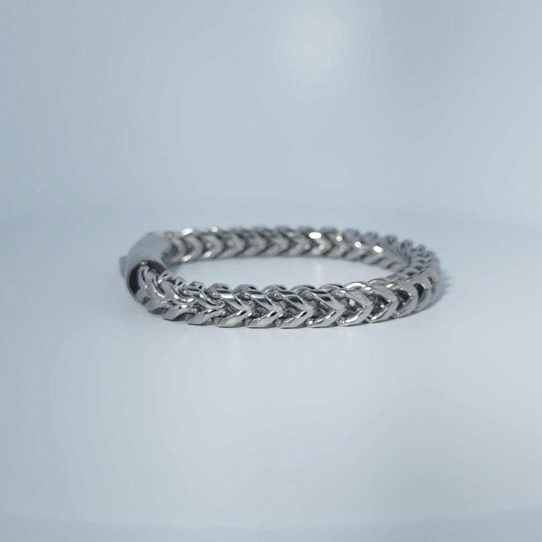 Stainless Steel Unisex Bracelet, 34.9g, chain link design.