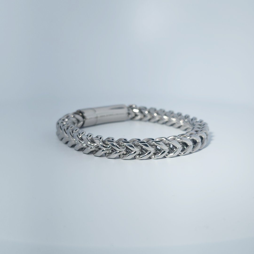 Stainless Steel Unisex Bracelet, 34.9g, chain link design.