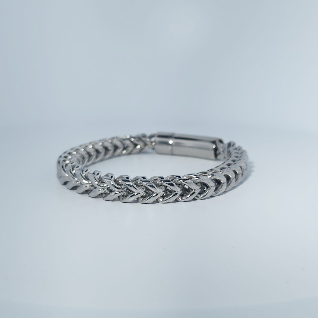 Stainless Steel Unisex Bracelet, 34.9g, chain link design.