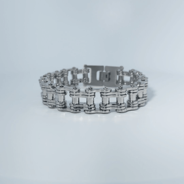 Stainless Steel Bracelet, unisex, 35.3g, chain-link style with a box clasp.