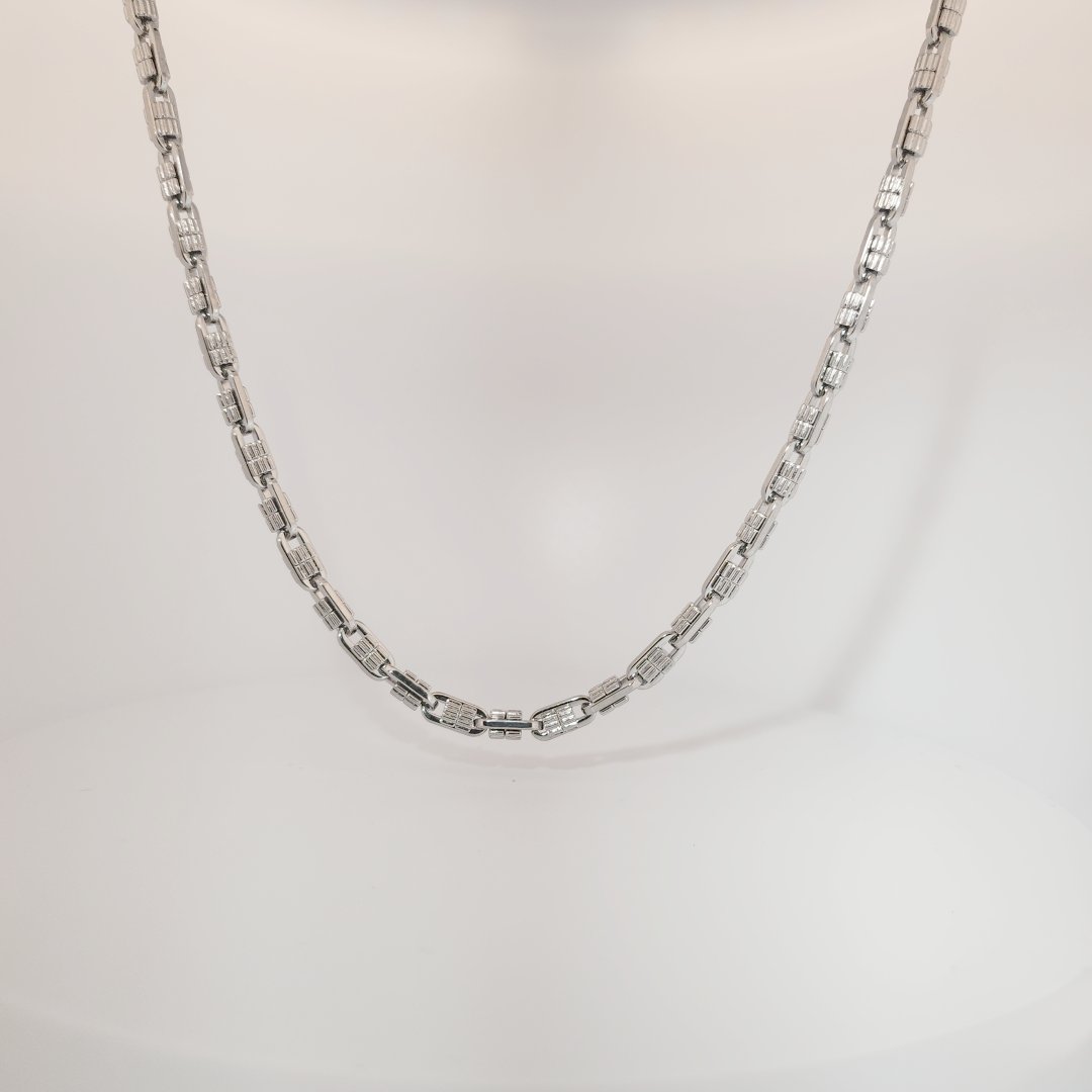 Stainless Steel Chain Necklace, Unisex.
