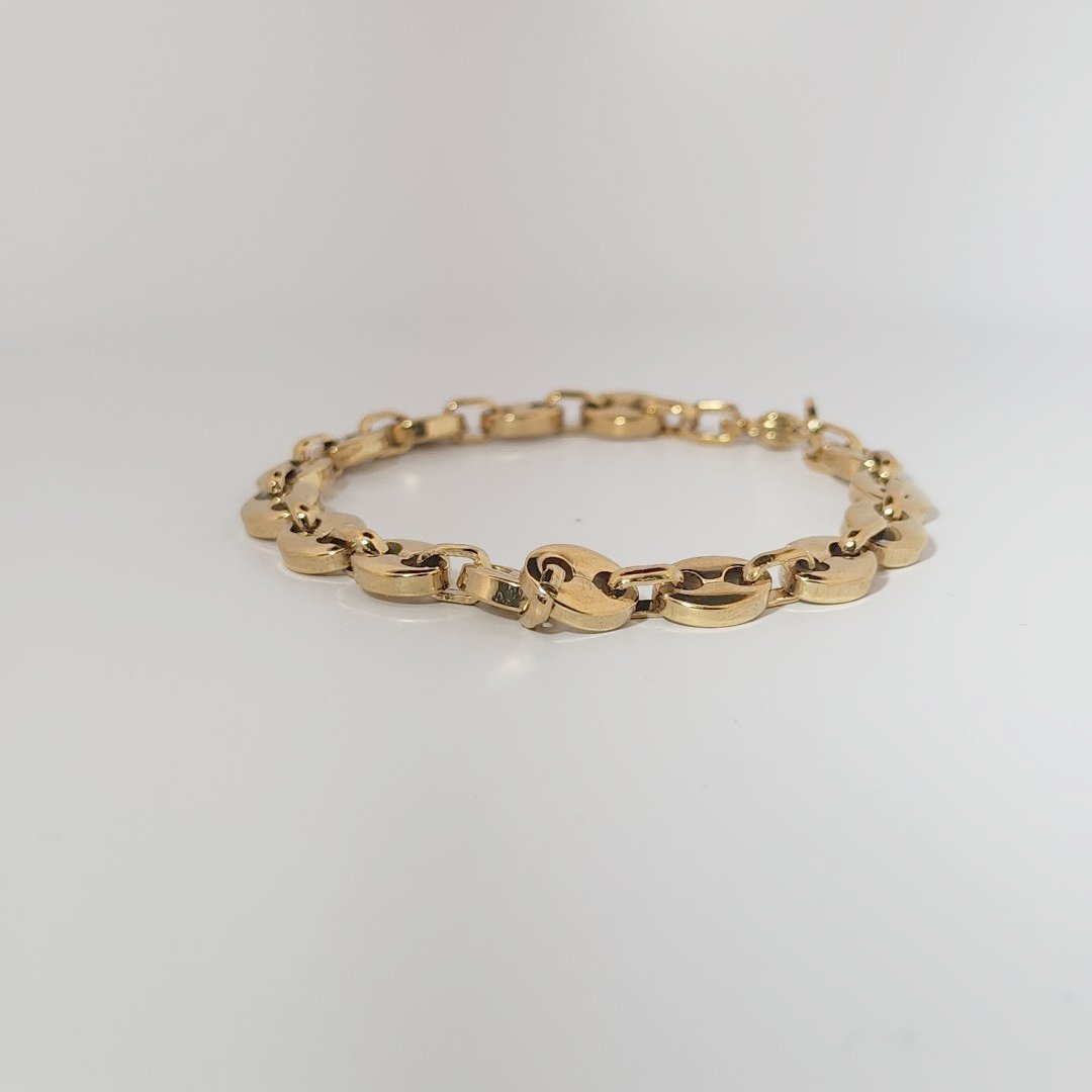 14K Yellow Gold Plated Stainless Steel Bracelet
