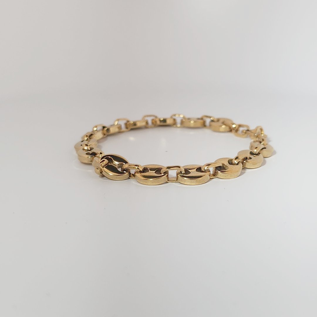 14K Yellow Gold Plated Stainless Steel Bracelet