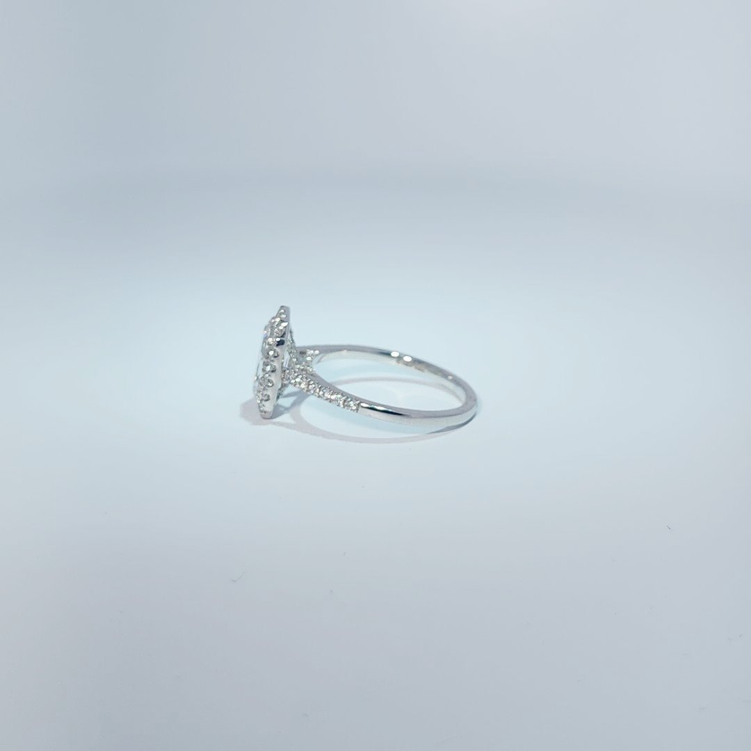 14K White Gold Engagement Ring, set with 1 Lab Grown Diamond (2.55ct), 2.66g, Size 7.