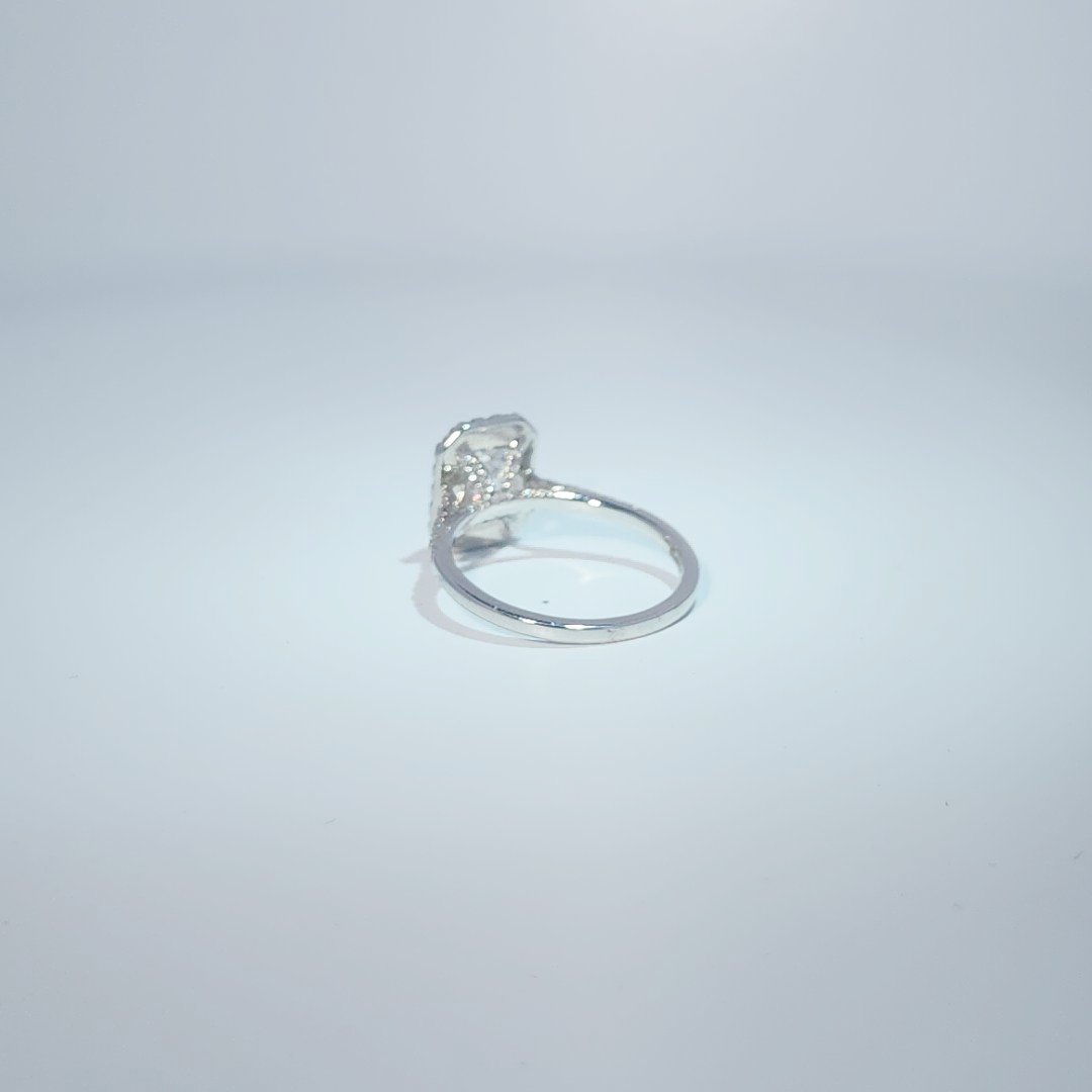 14K White Gold Engagement Ring, set with 1 Lab Grown Diamond (2.55ct), 2.66g, Size 7.