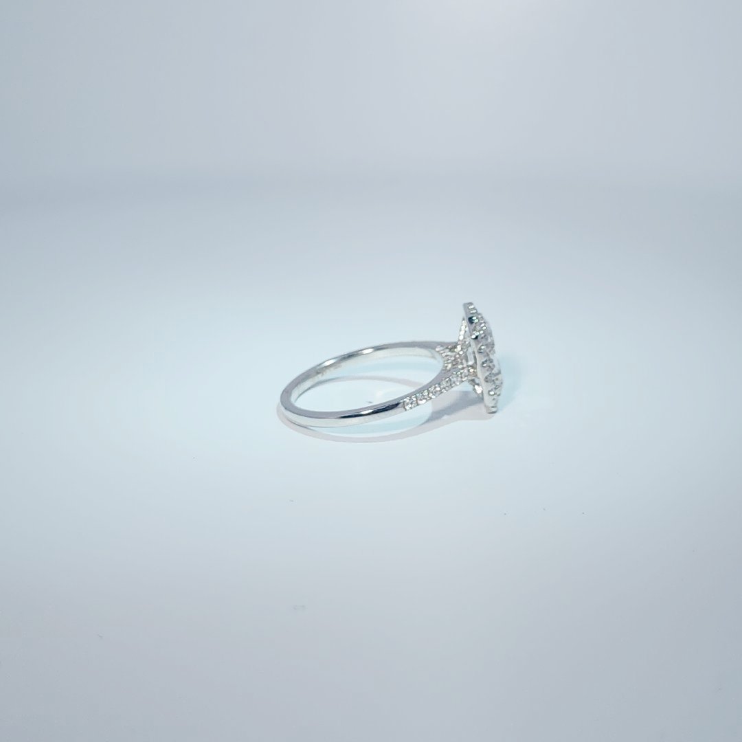 14K White Gold Engagement Ring, set with 1 Lab Grown Diamond (2.55ct), 2.66g, Size 7.