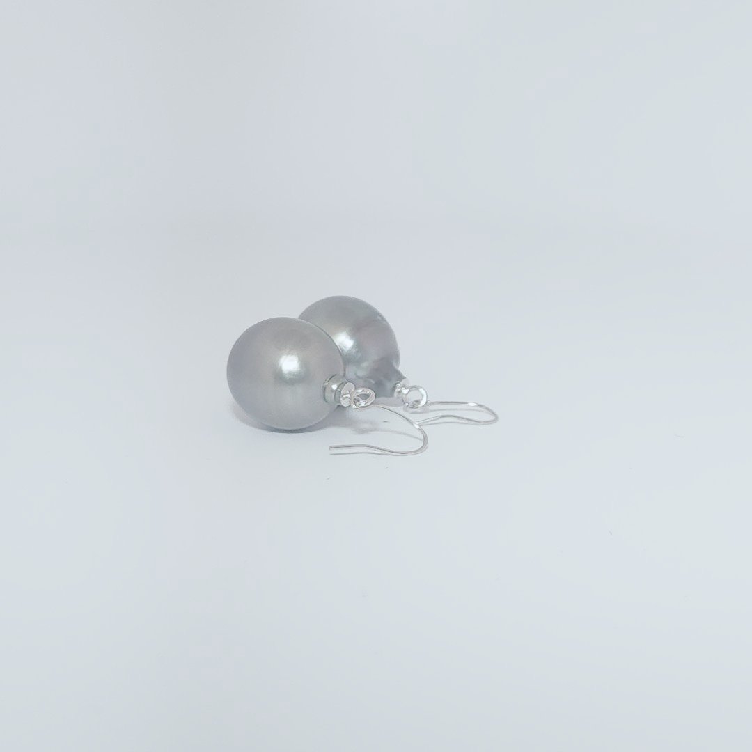 11.7 mm to 12.3 mm, Tahitian Pearl Dangling Earring,  Platinum 900