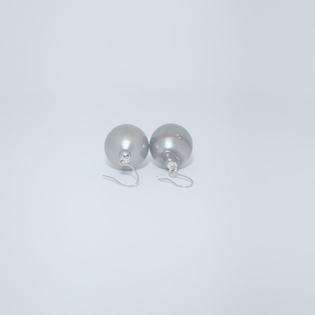 11.7 mm to 12.3 mm, Tahitian Pearl Dangling Earring,  Platinum 900