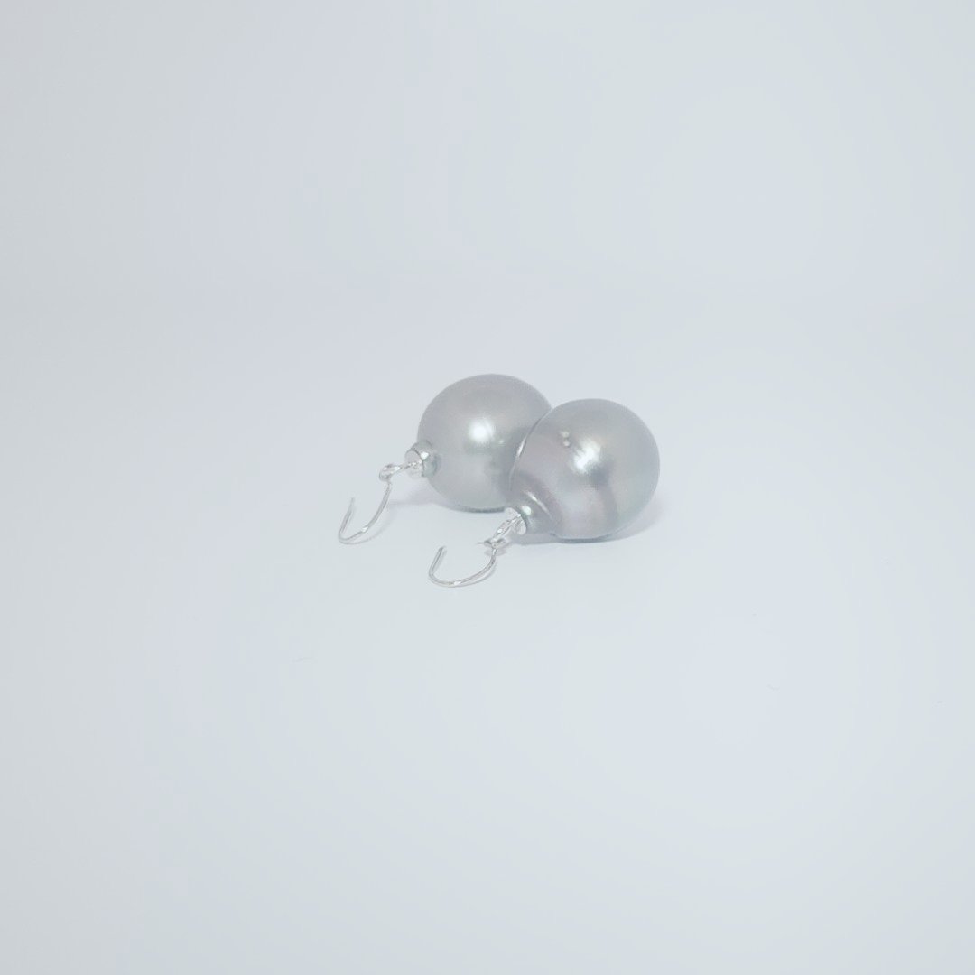 11.7 mm to 12.3 mm, Tahitian Pearl Dangling Earring,  Platinum 900