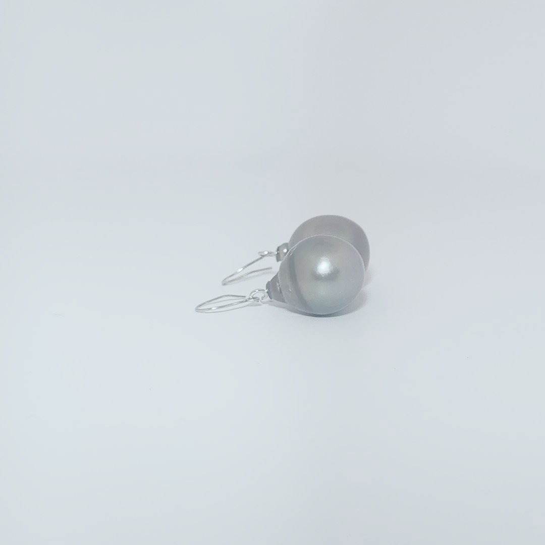 11.7 mm to 12.3 mm, Tahitian Pearl Dangling Earring,  Platinum 900