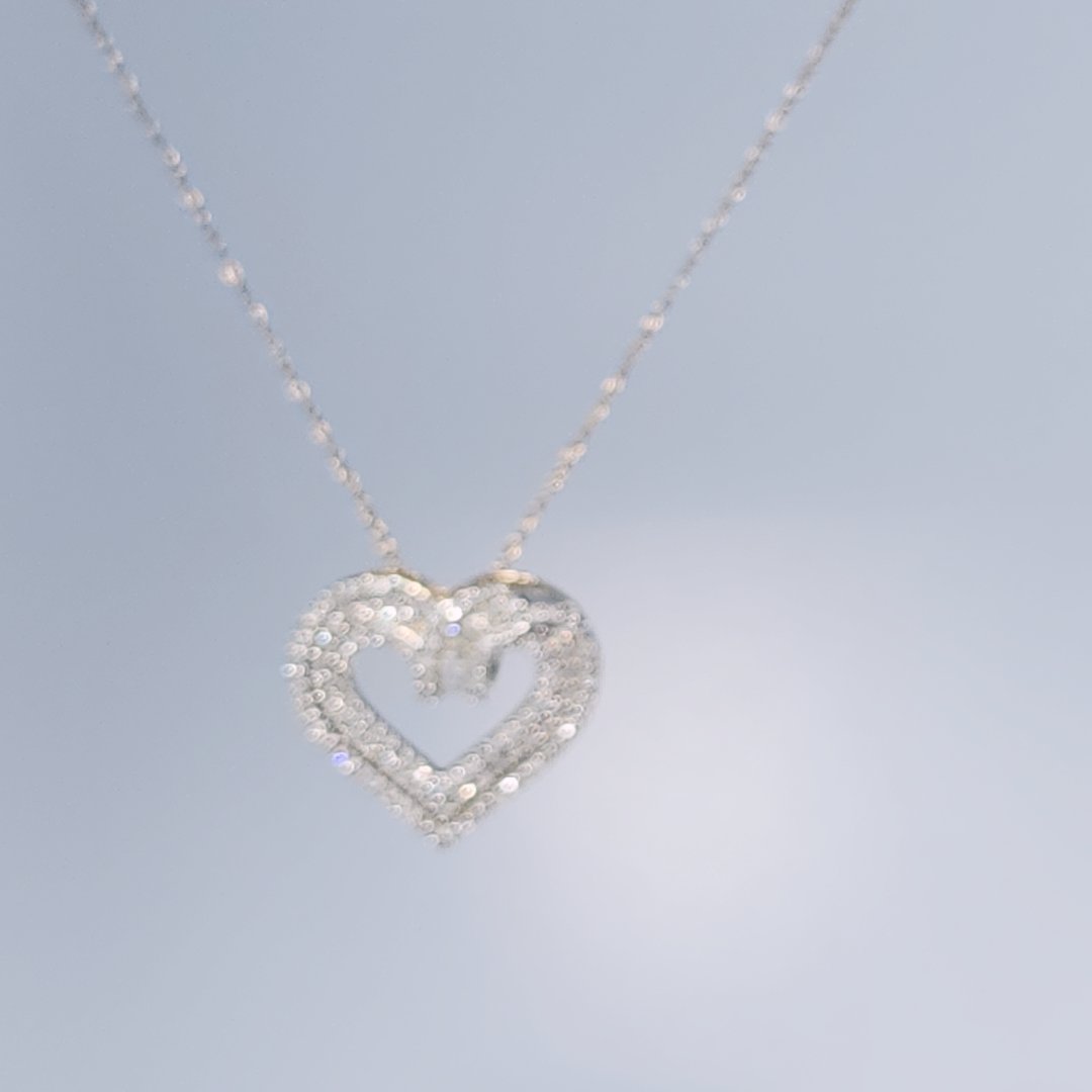 0.50ct Natural Diamond Pendant Chain, 10K Yellow Gold