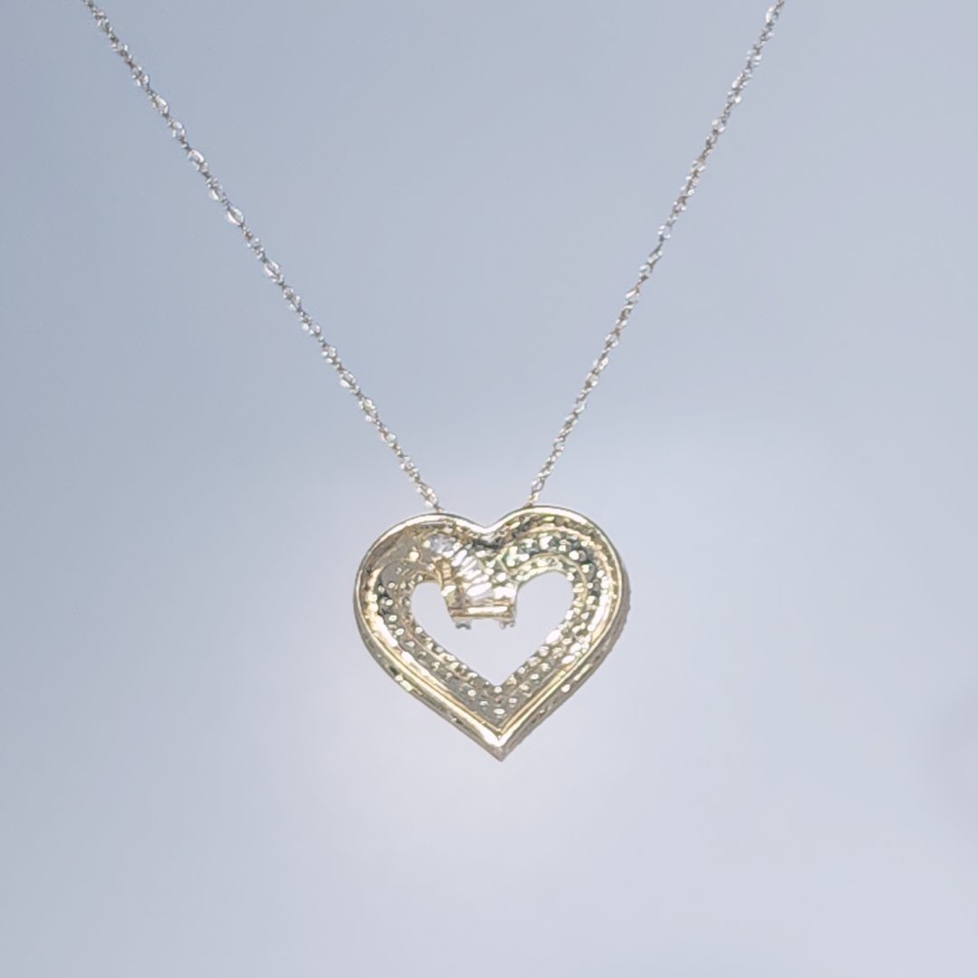 0.50ct Natural Diamond Pendant Chain, 10K Yellow Gold