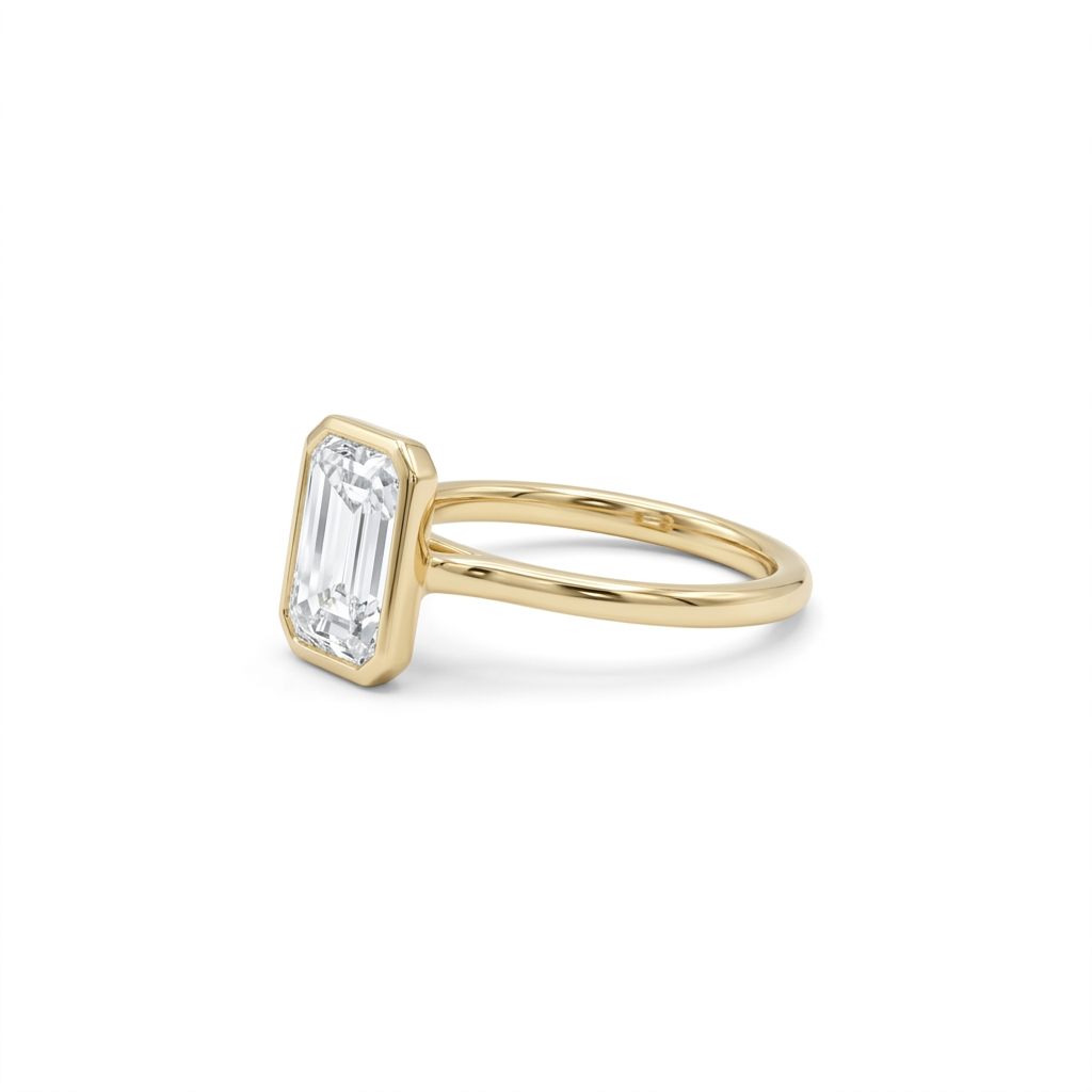 14K Yellow Gold Engagement Ring, set with 1 Lab Grown Diamond (3.03ct), 3.24g, Size 7.
