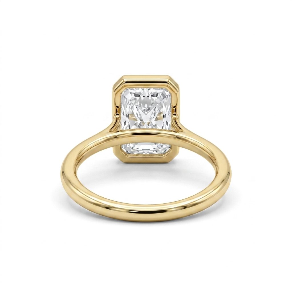 14K Yellow Gold Engagement Ring, set with 1 Lab Grown Diamond (3.03ct), 3.24g, Size 7.
