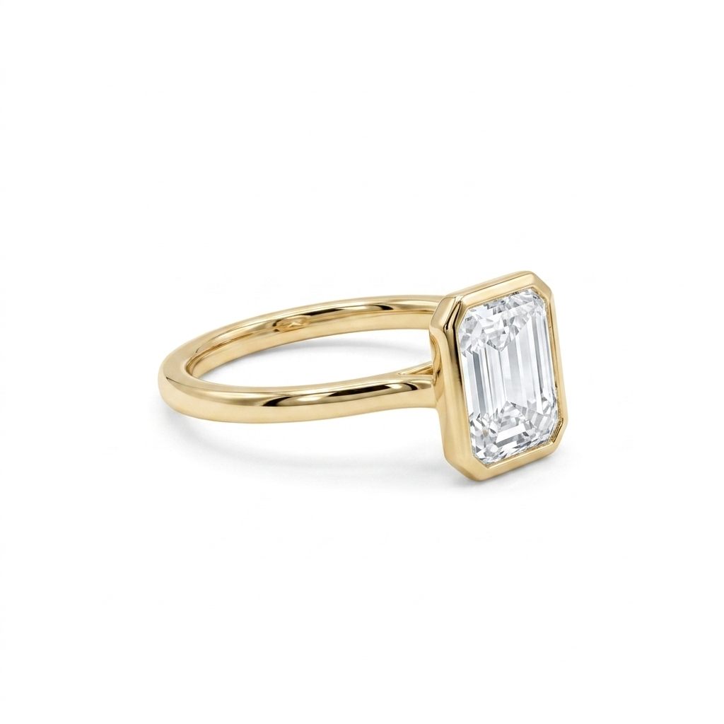 14K Yellow Gold Engagement Ring, set with 1 Lab Grown Diamond (3.03ct), 3.24g, Size 7.