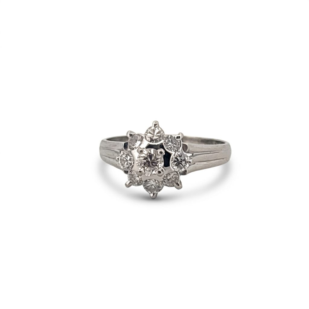 1.00ct Natural Diamonds H/SI1, Women Ring, Platinum 900