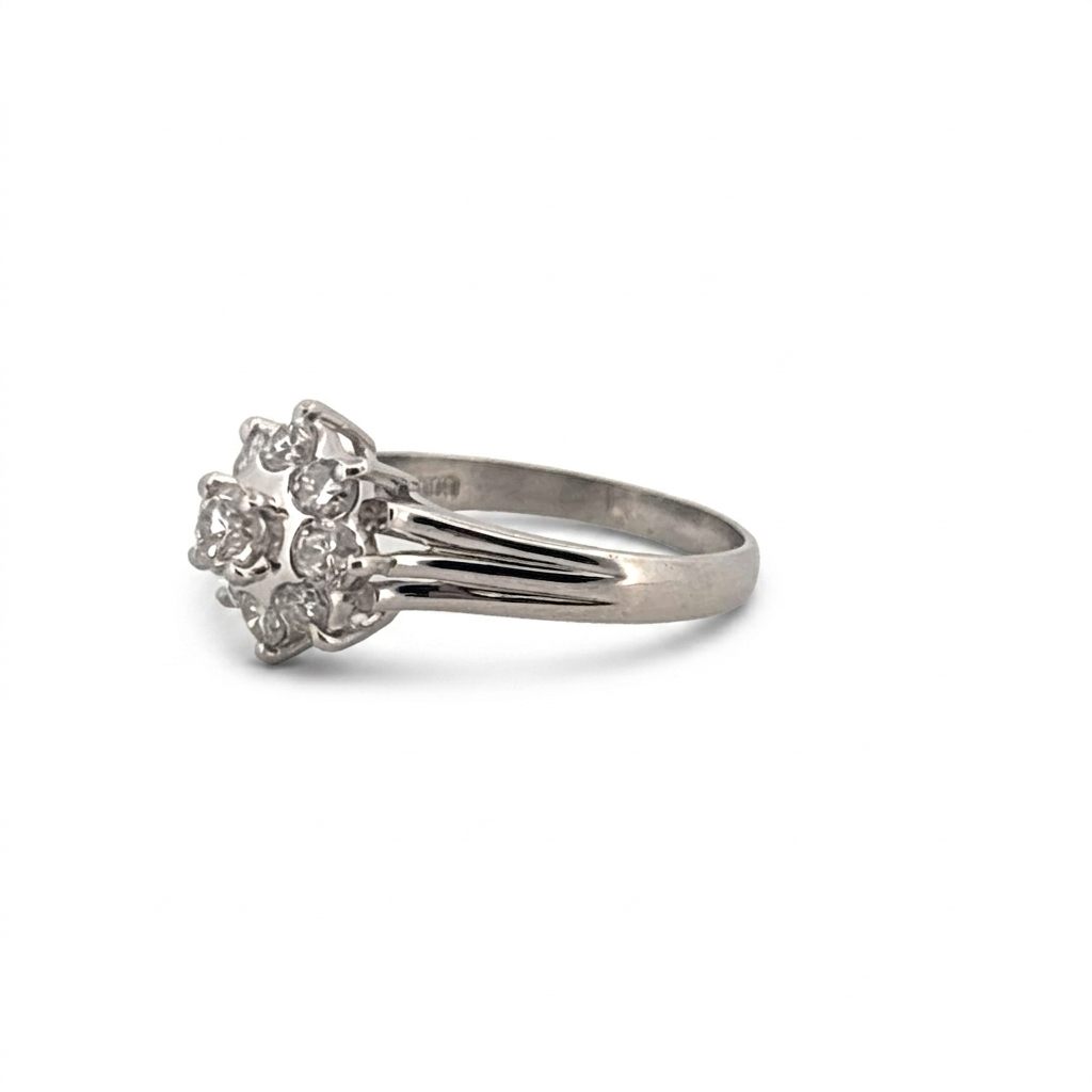 1.00ct Natural Diamonds H/SI1, Women Ring, Platinum 900
