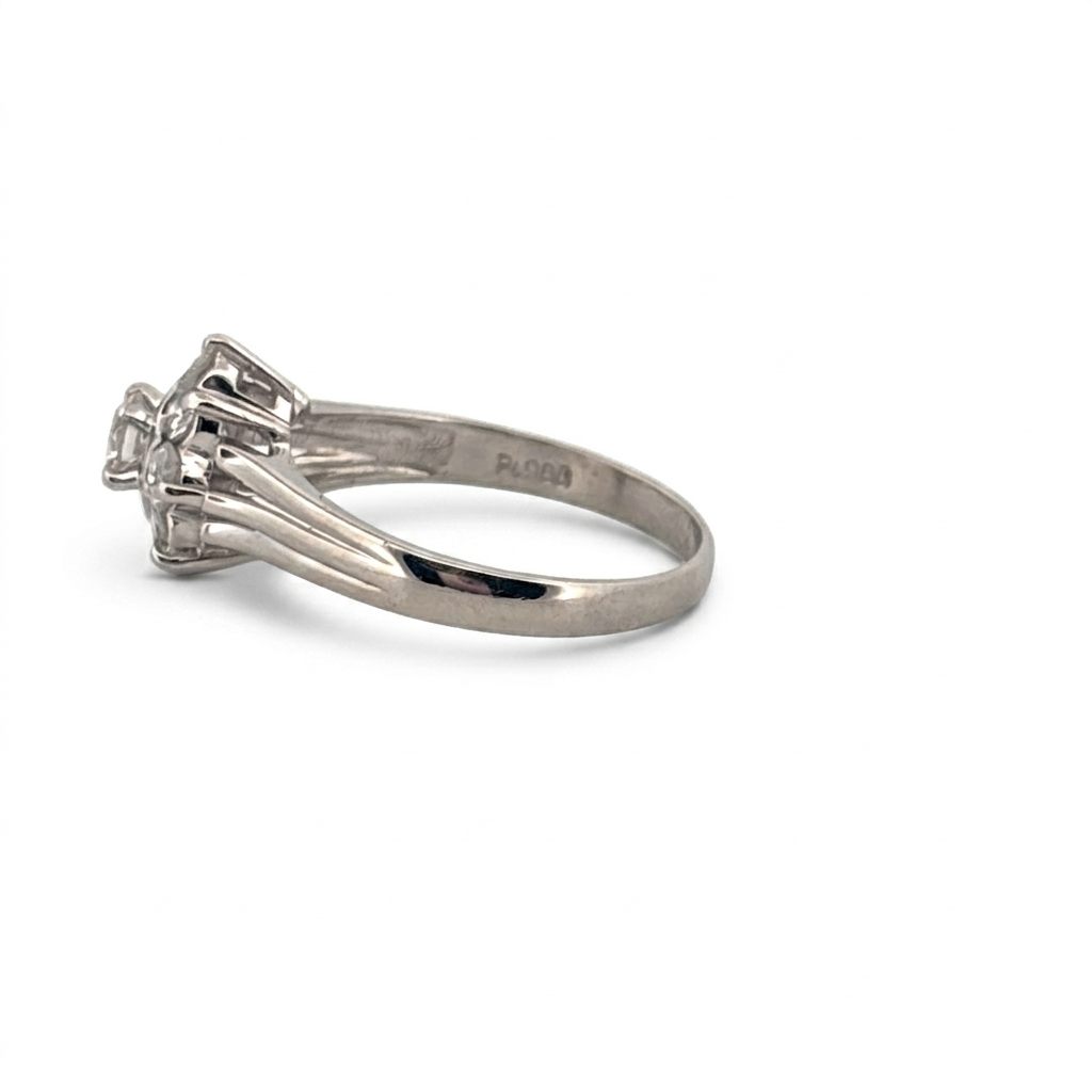 1.00ct Natural Diamonds H/SI1, Women Ring, Platinum 900