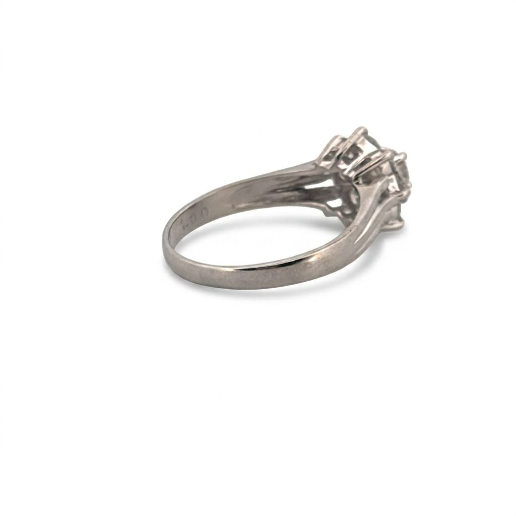 1.00ct Natural Diamonds H/SI1, Women Ring, Platinum 900
