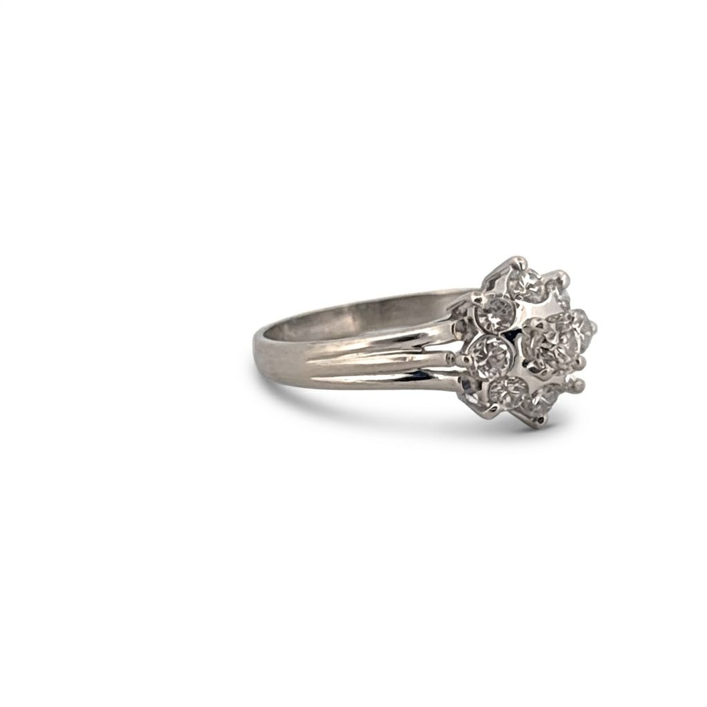 1.00ct Natural Diamonds H/SI1, Women Ring, Platinum 900