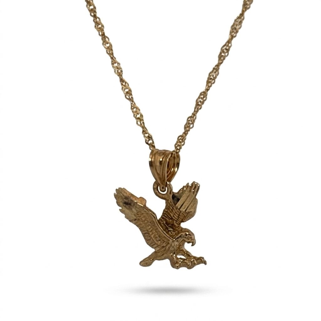 American Eagle Solid Gold Pendent Chain 18", 3.30G, 10K Yellow Gold