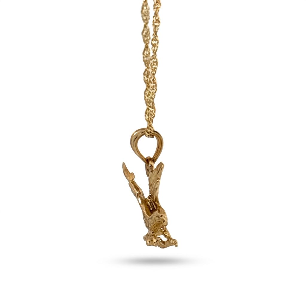 American Eagle Solid Gold Pendent Chain 18", 3.30G, 10K Yellow Gold