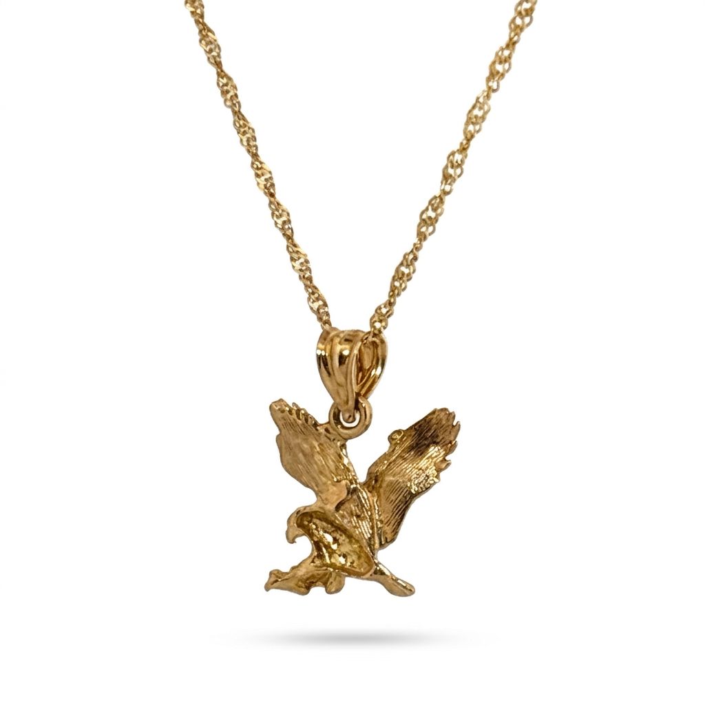 American Eagle Solid Gold Pendent Chain 18", 3.30G, 10K Yellow Gold