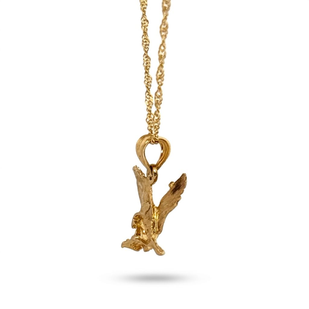 American Eagle Solid Gold Pendent Chain 18", 3.30G, 10K Yellow Gold