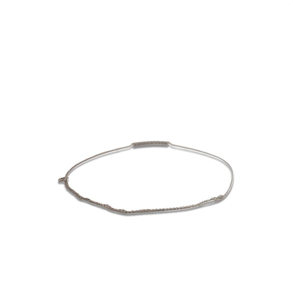 Natural Diamonds (0.50 CT), 12 Stone Tennis Pendent Chain, 14K White Gold