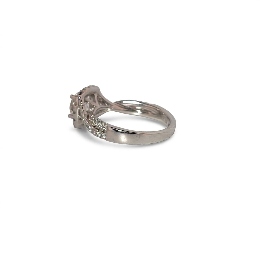 Round Halo Engagement Ring, Lab Grown Diamonds, Center 1 CT, 2.0 CTW