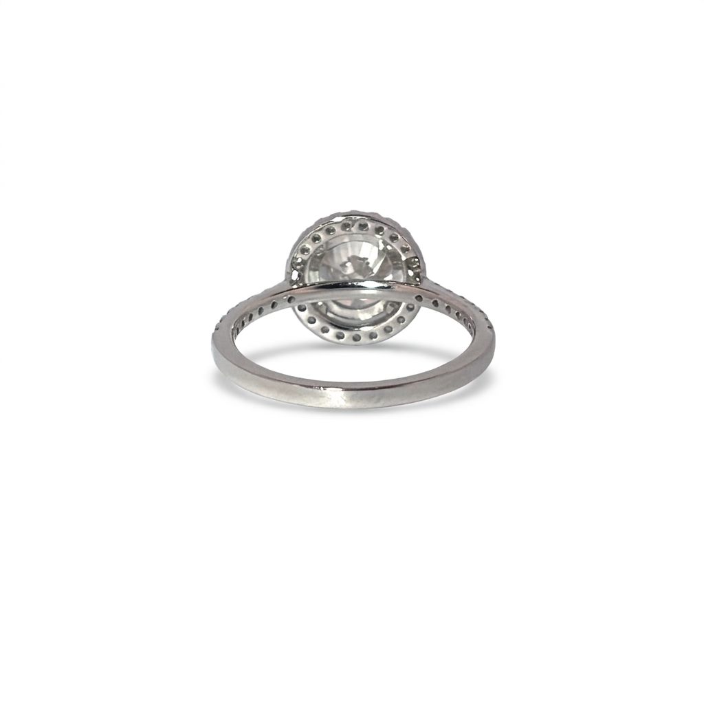 Round Halo Engagement Ring, Lab Grown Diamonds, Center 2 CT, 2.40CTW