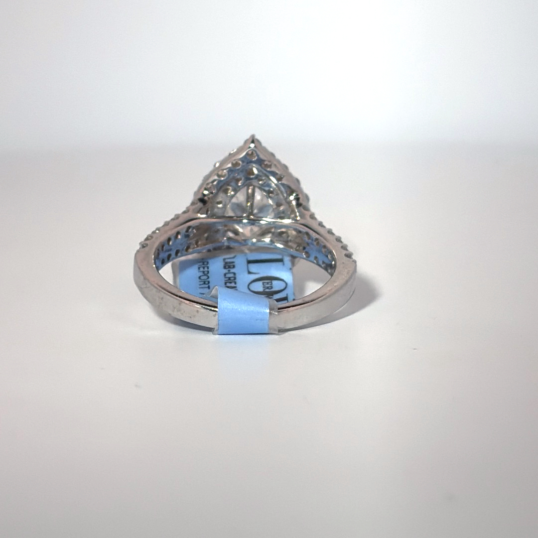 Vera Wang Pear Halo Engagement Ring, Lab Grown Diamonds, Center 1 CT, 2.0 CTW   Certified GSI 71987790105