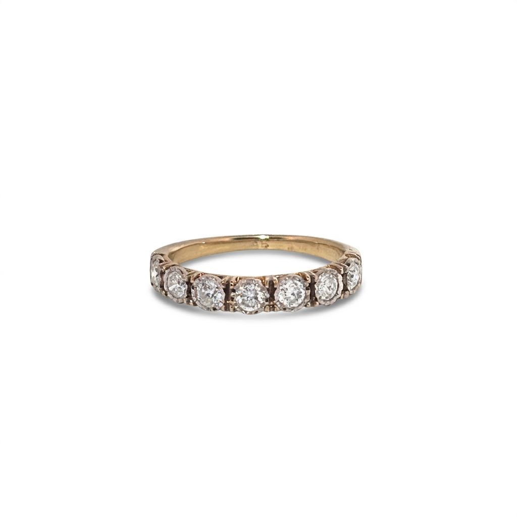 Natural Diamonds (0.50 CTW) Designer Band, Size 5.75, 14K Yellow Gold