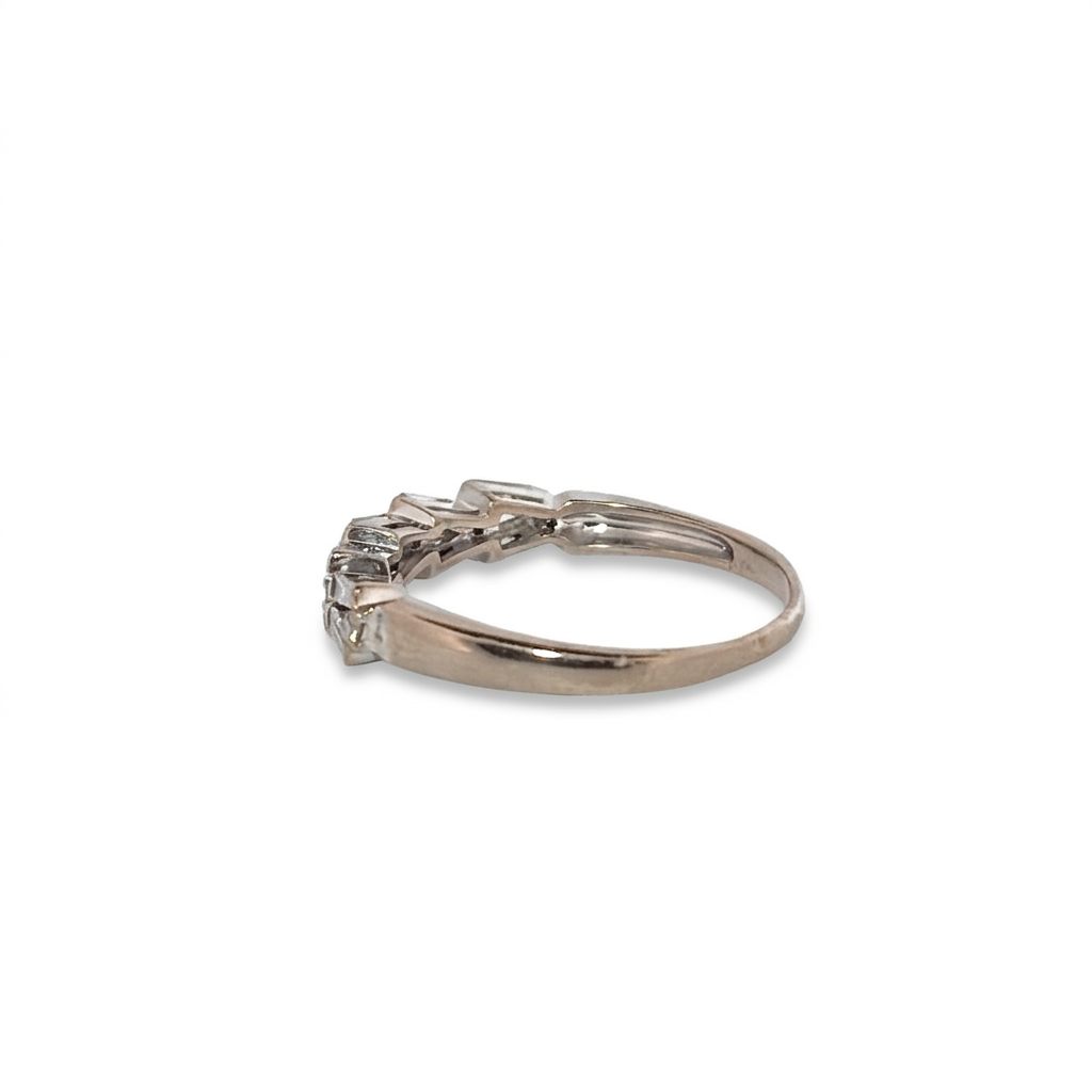 0.37ct Natural Diamonds, Women Anniversary Band, 18K White Gold