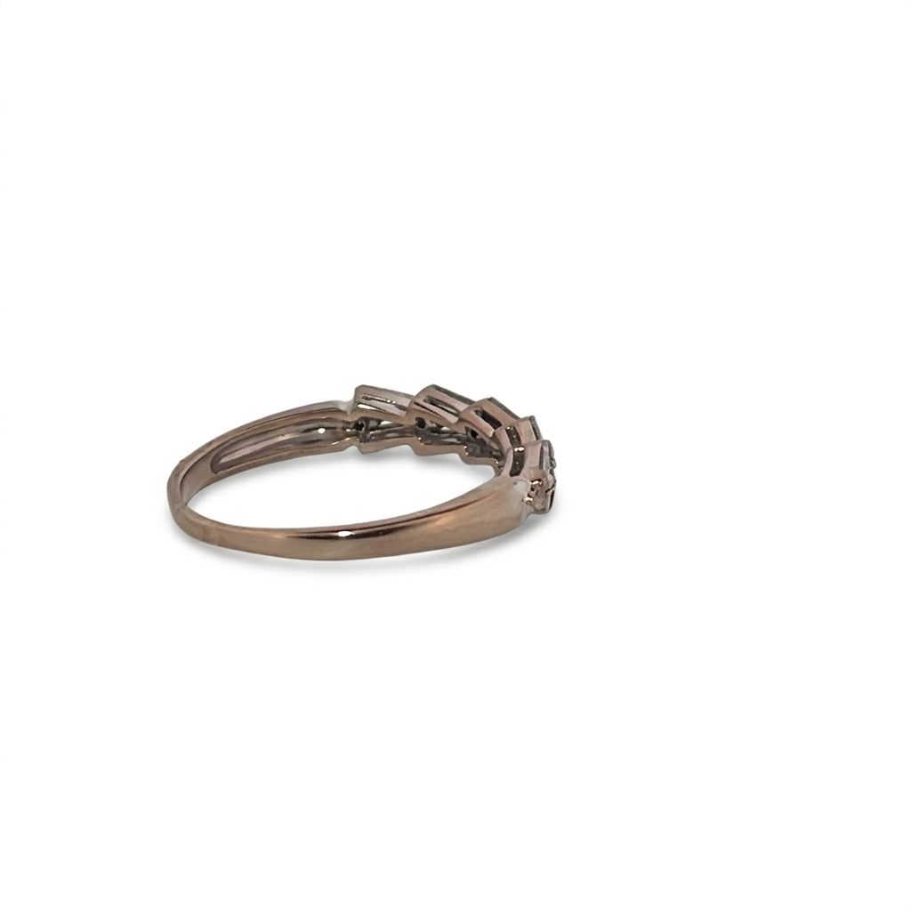 0.37ct Natural Diamonds, Women Anniversary Band, 18K White Gold