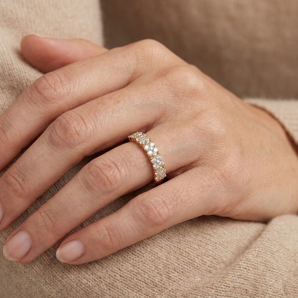 Natural Diamonds (0.50 CTW), Size 7, 10K Yellow Gold