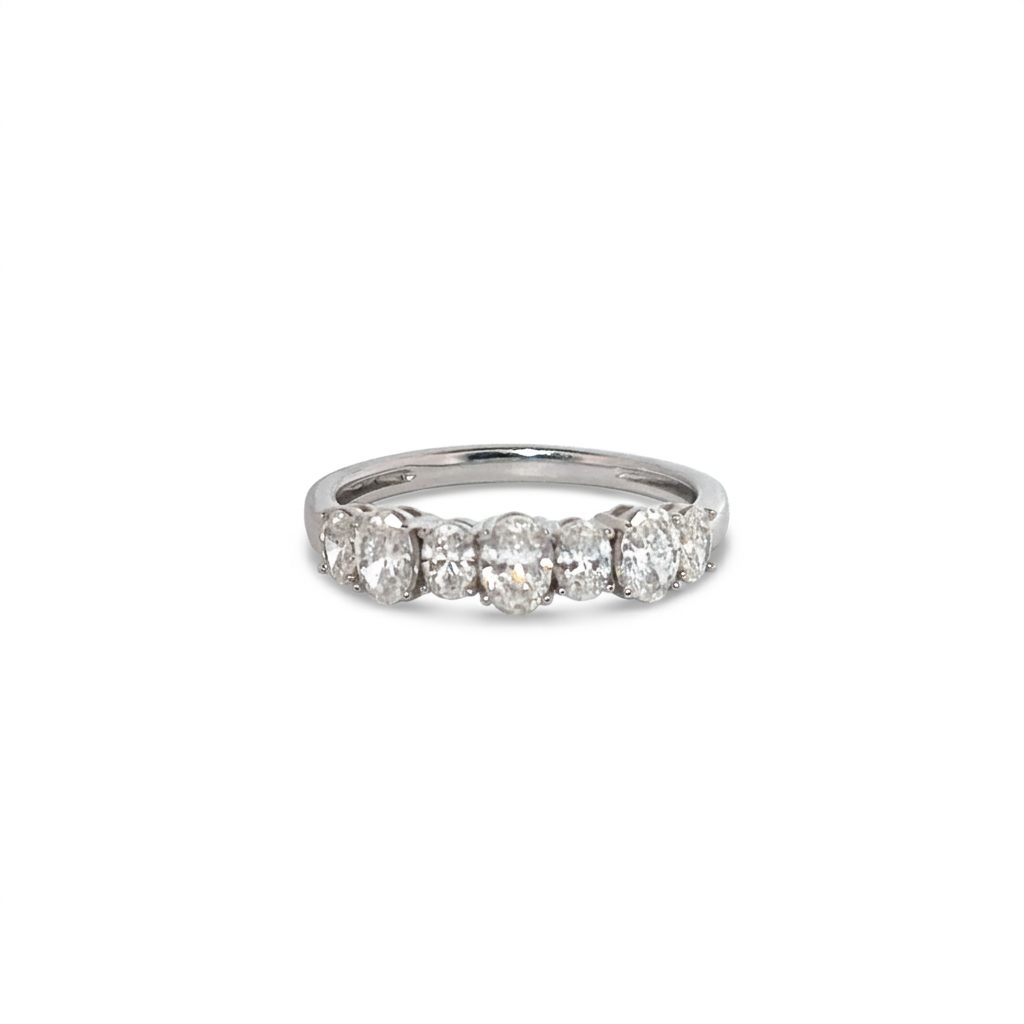 1 CT Lab Grown Diamond Band,  14K White Gold