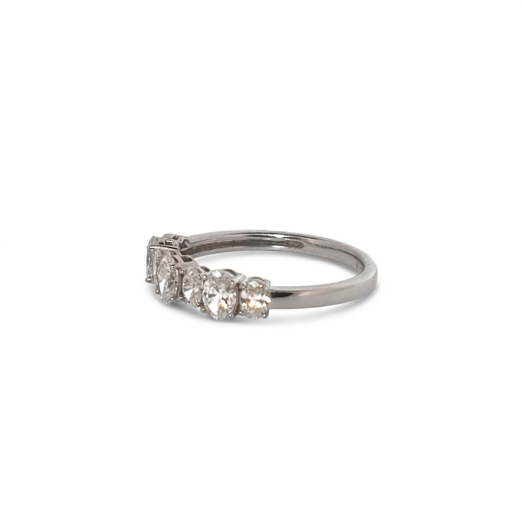 1 CT Lab Grown Diamond Band,  14K White Gold