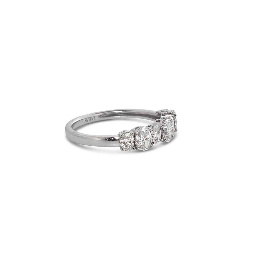 1 CT Lab Grown Diamond Band,  14K White Gold
