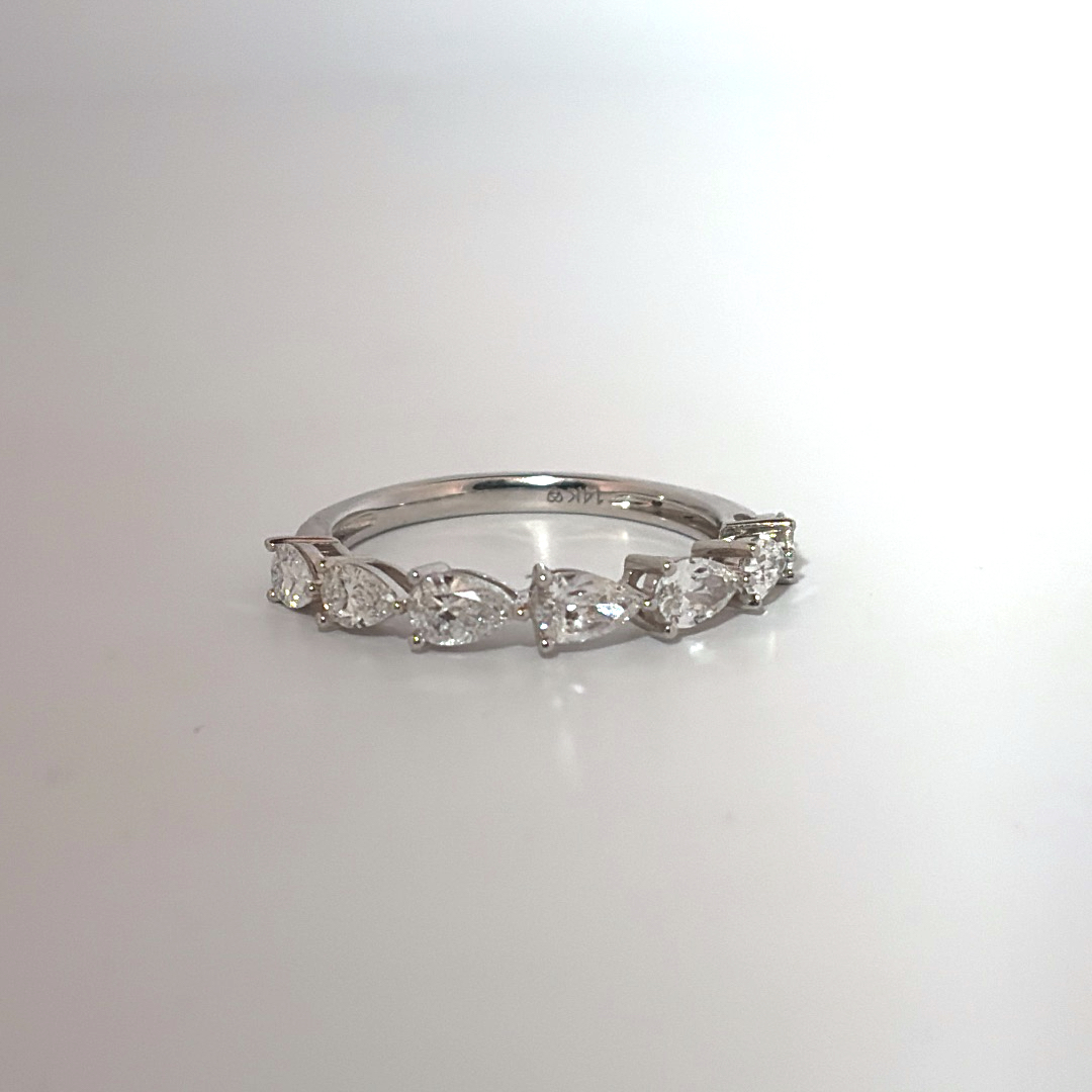 1 CT Lab Grown Diamond Band,  14K White Gold