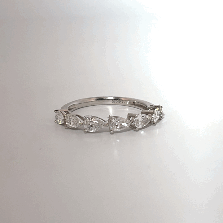 1 CT Lab Grown Diamond Band,  14K White Gold