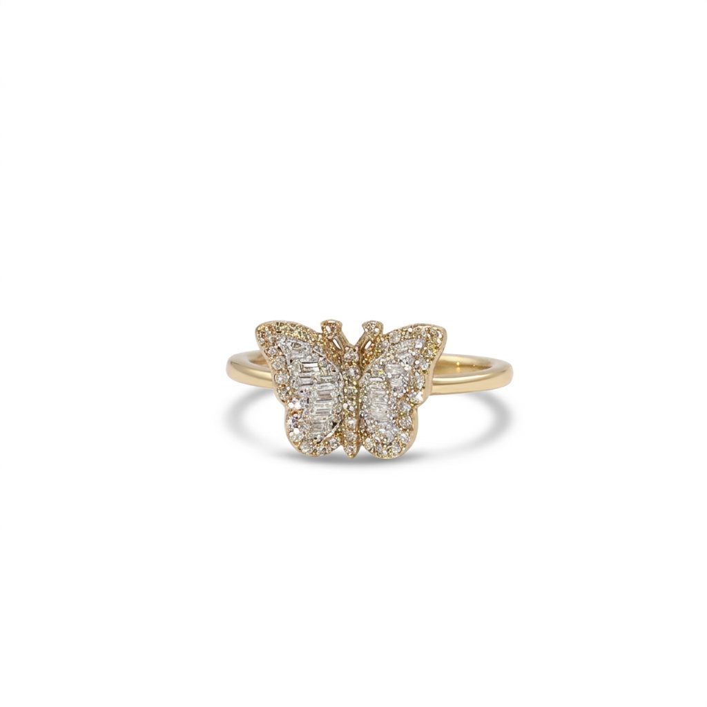 Fashion Butterfly Ring, Natural Diamonds(1/5 CTW)
