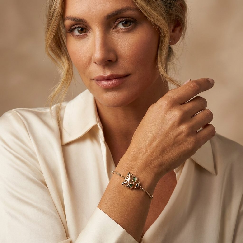 Unisex Fancy Italian Solid Bracelet, 14K Yellow Gold