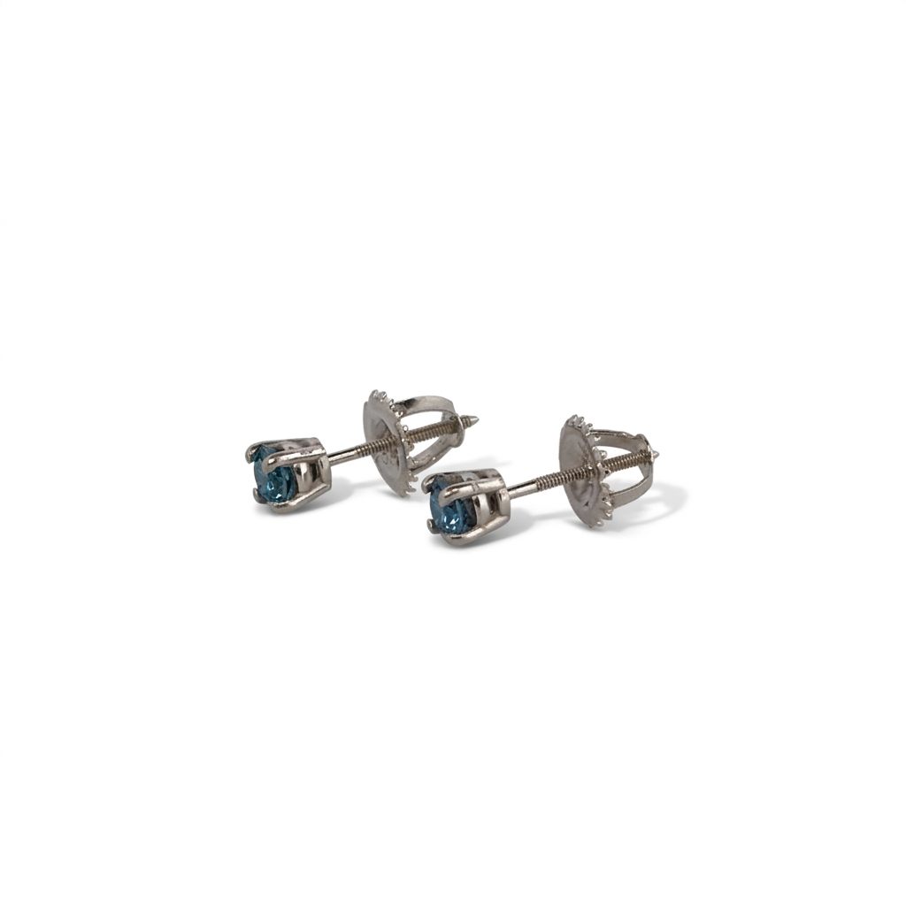 14KWG BLUE DIAMOND.42CTW AAA