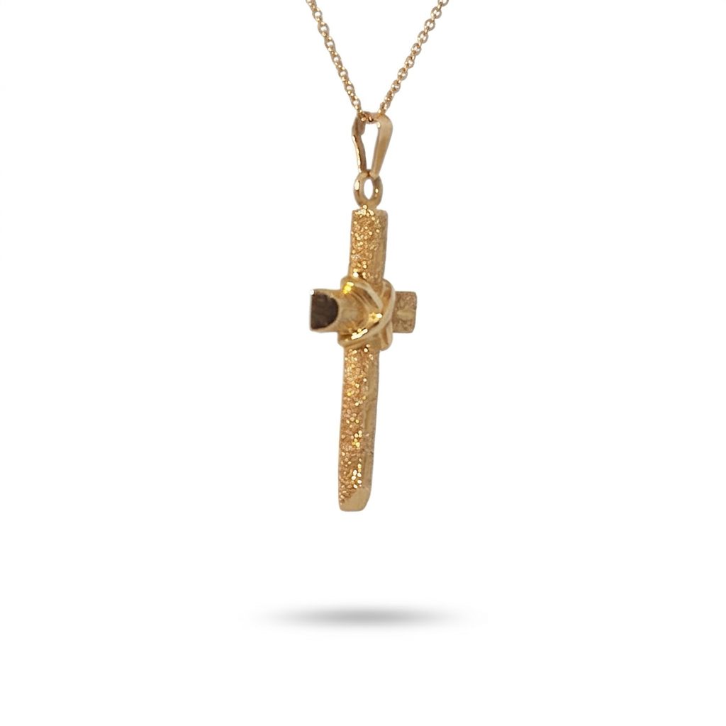 CROSS Pendant with Chain 14K Yellow Gold